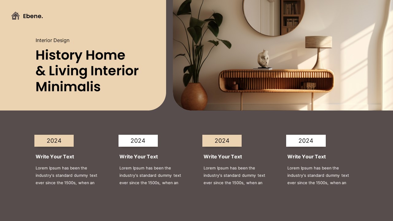 Interior Space Design PowerPoint Template, Presentation Templates ...
