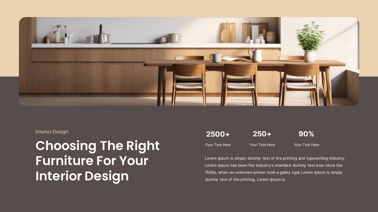 Interior Space Design PowerPoint Template, Presentation Templates ...