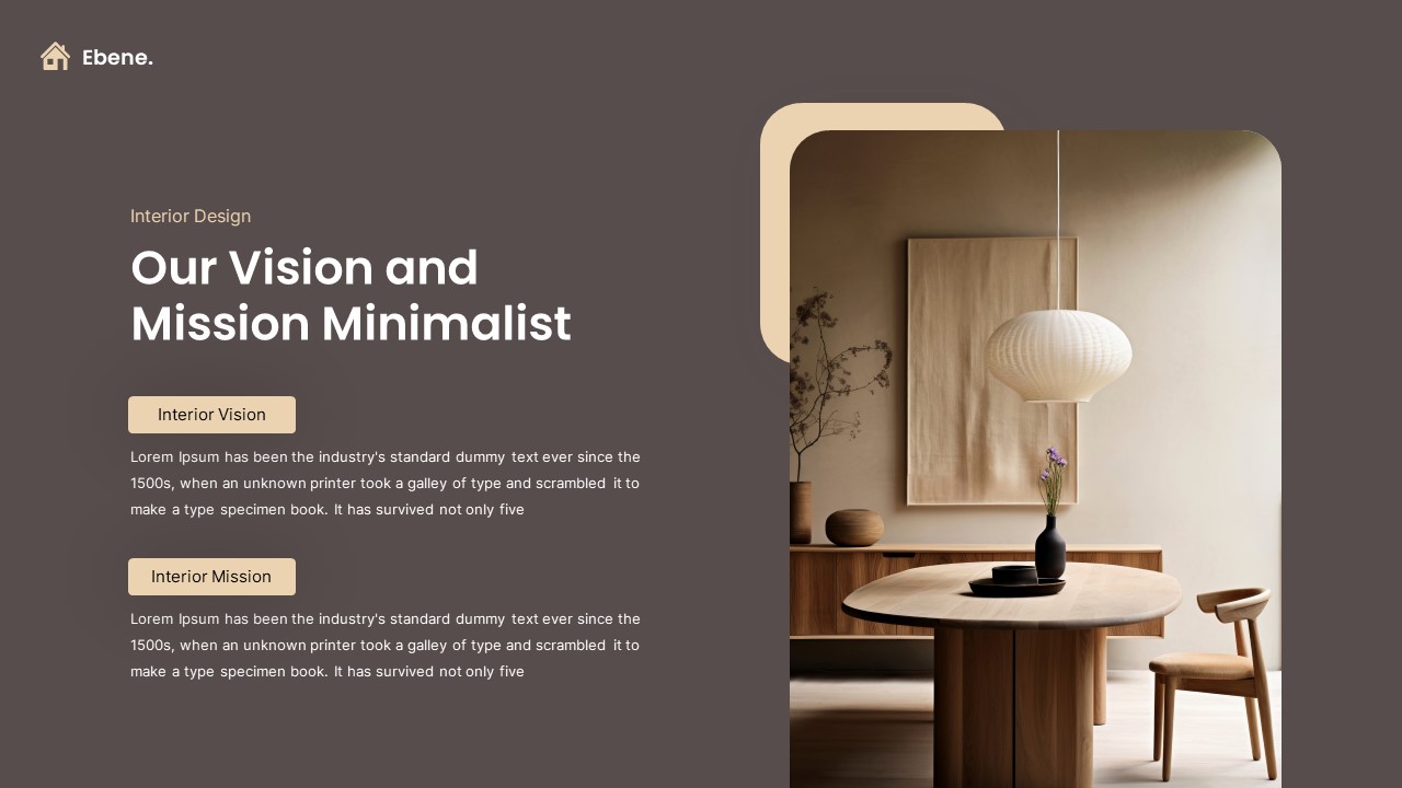 Interior Space Design Google Slides Template, Presentation Templates