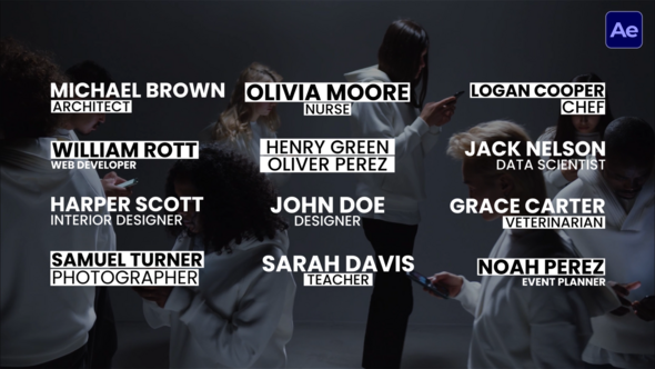 Fast Minimal Lower Thirds  AE Elements template preview