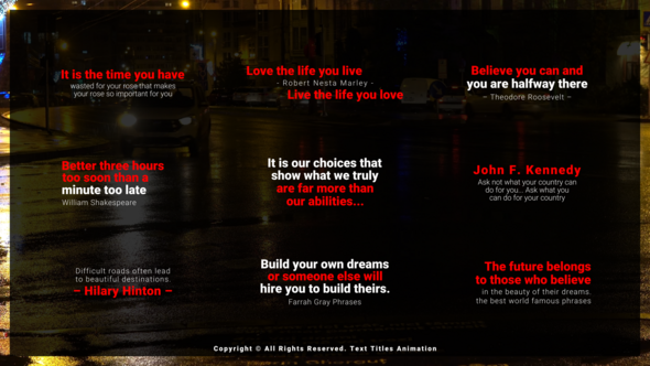 Simple Text Titles template preview