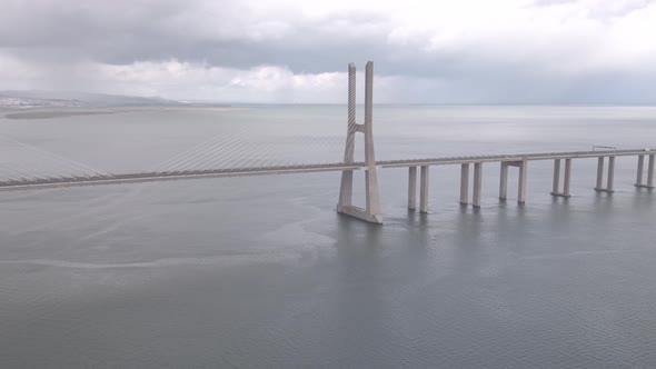 Aerial view of Vasco da Gama Bridge