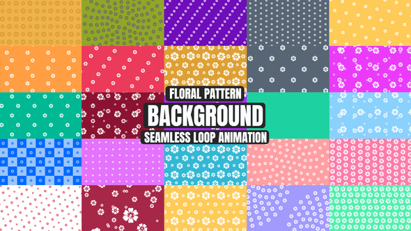 Floral Pattern Back Ground Loop Animation Elements template preview