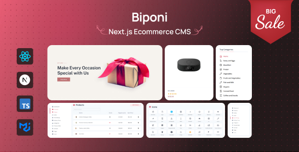 Biponi - Next.js Ecommerce CMS