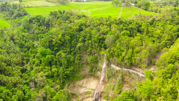 Waterfall and Rice Terraces alt