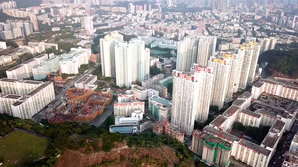 Top view of residential area in Hong Kong alt