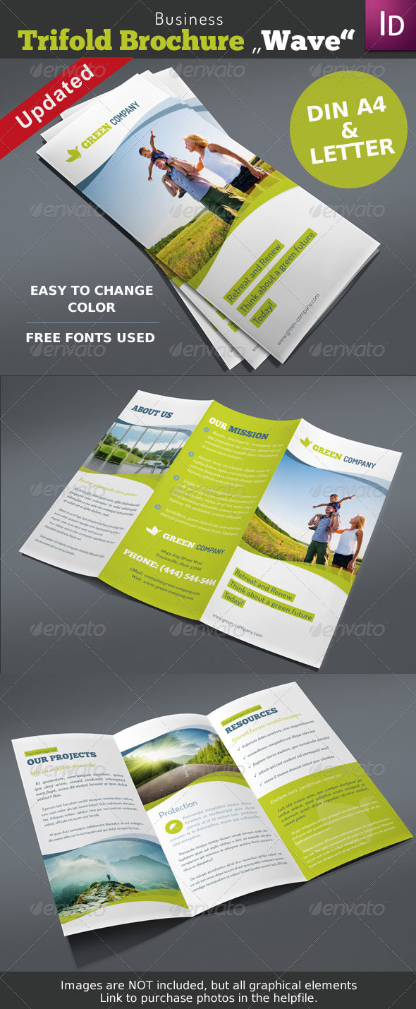 Trifold Brochure Wave Vol. 1 - Corporate Brochures