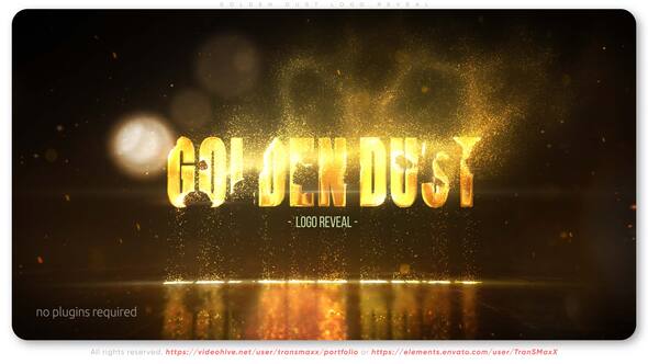 Golden Dust Logo Reveal Logo Stings template preview