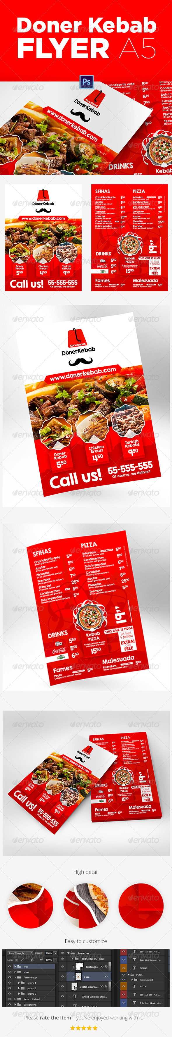 Download Doner Kebab A5 Flyer By Andehau Graphicriver