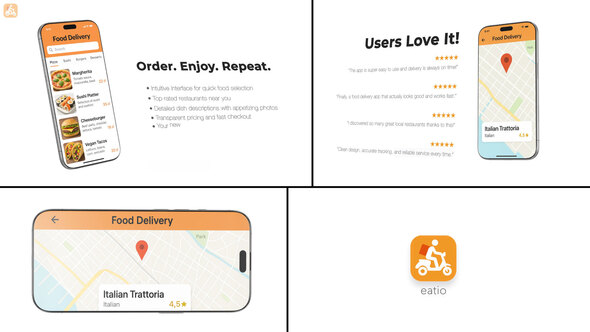 Mobile App 30s Presentation – Smartphone Mockup Animation Product Promo template preview