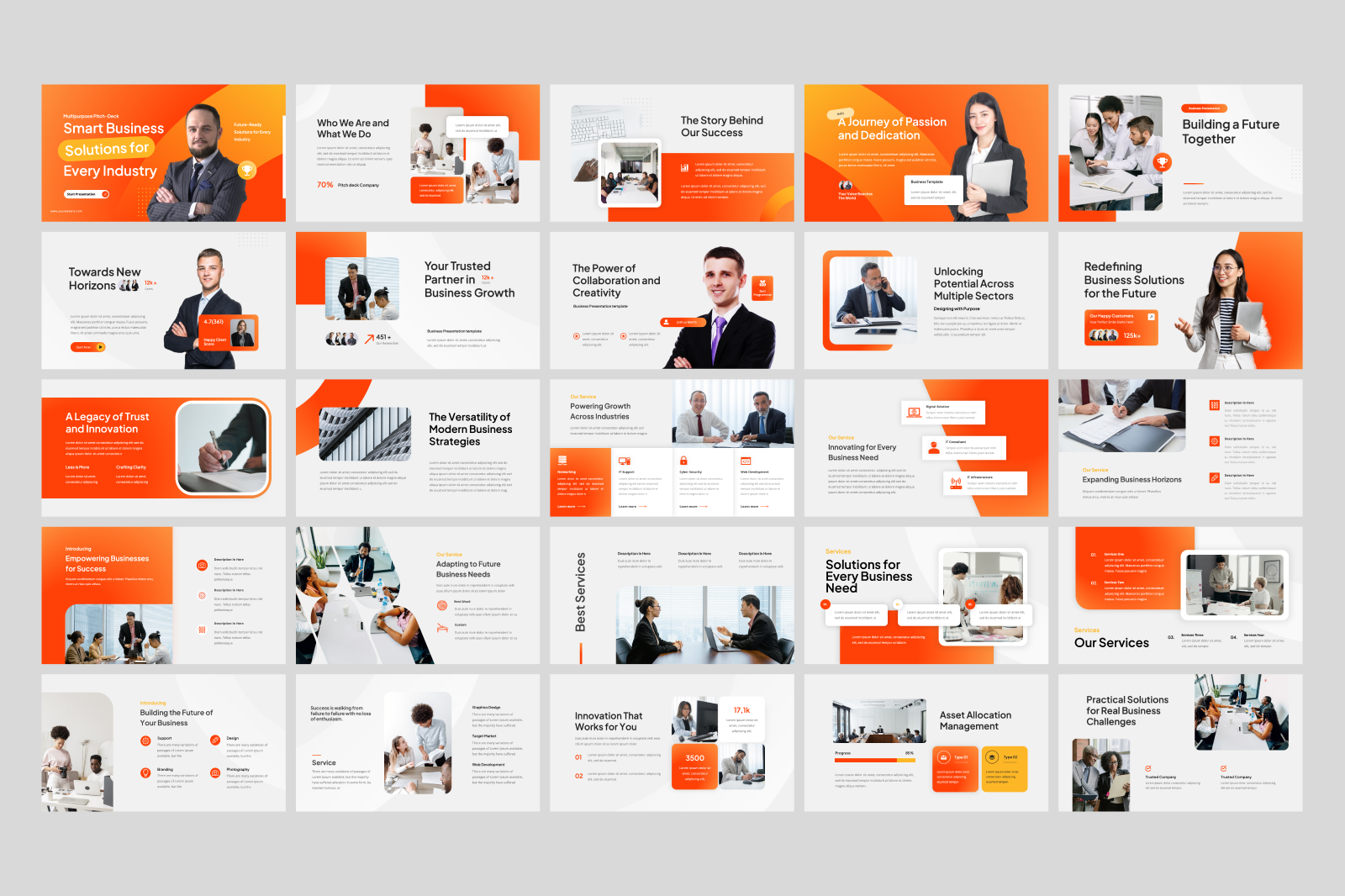 Multipurpose Business Pitch Deck Keynote, Presentation Templates ...
