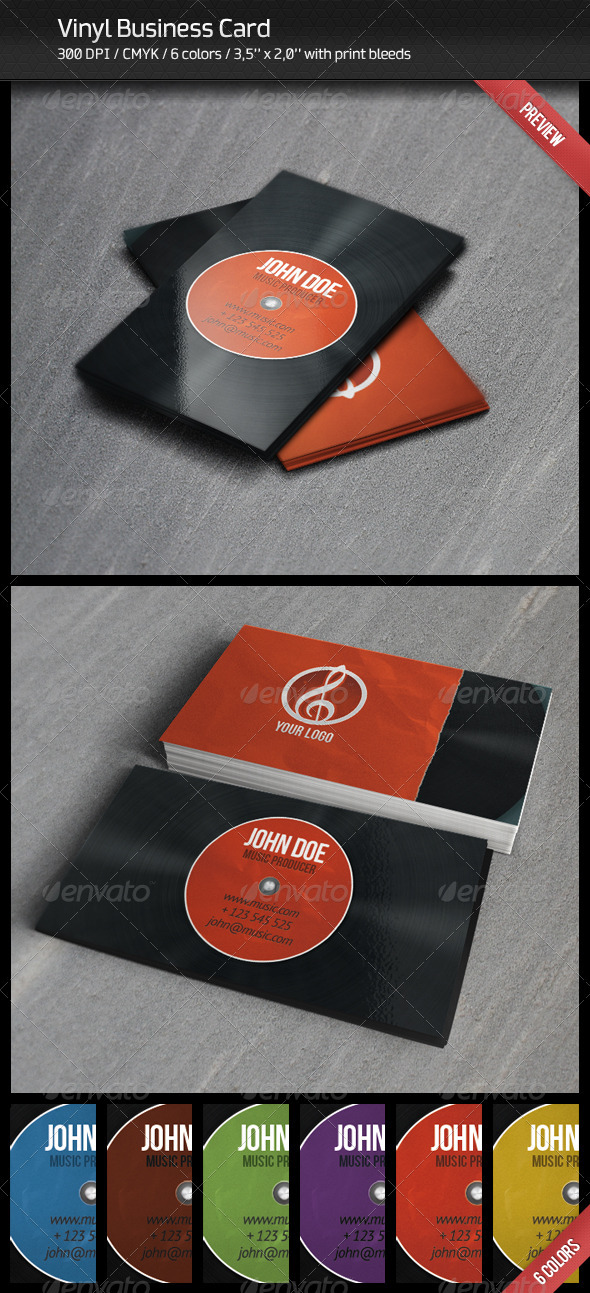 Vinyl Business Card - Creative Business Cards