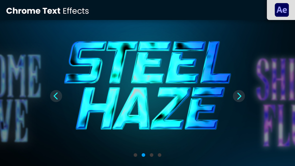 Text Animation | Chrome Effect Titles template preview