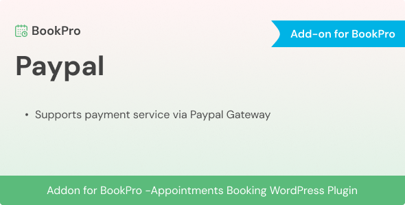 PayPal Payments Standard Add-on for BookPro Plugin