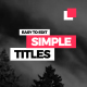 Simple Titles II Premiere Pro - VideoHive Item for Sale