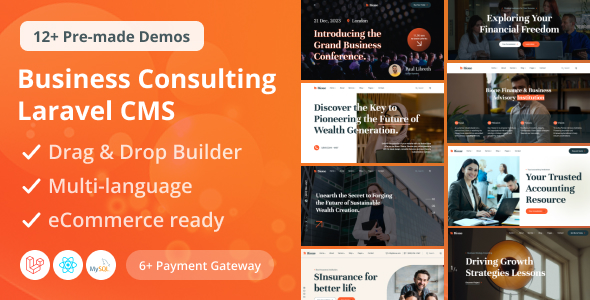 Bione – Business Consulting Laravel CMS With Live Page Builder