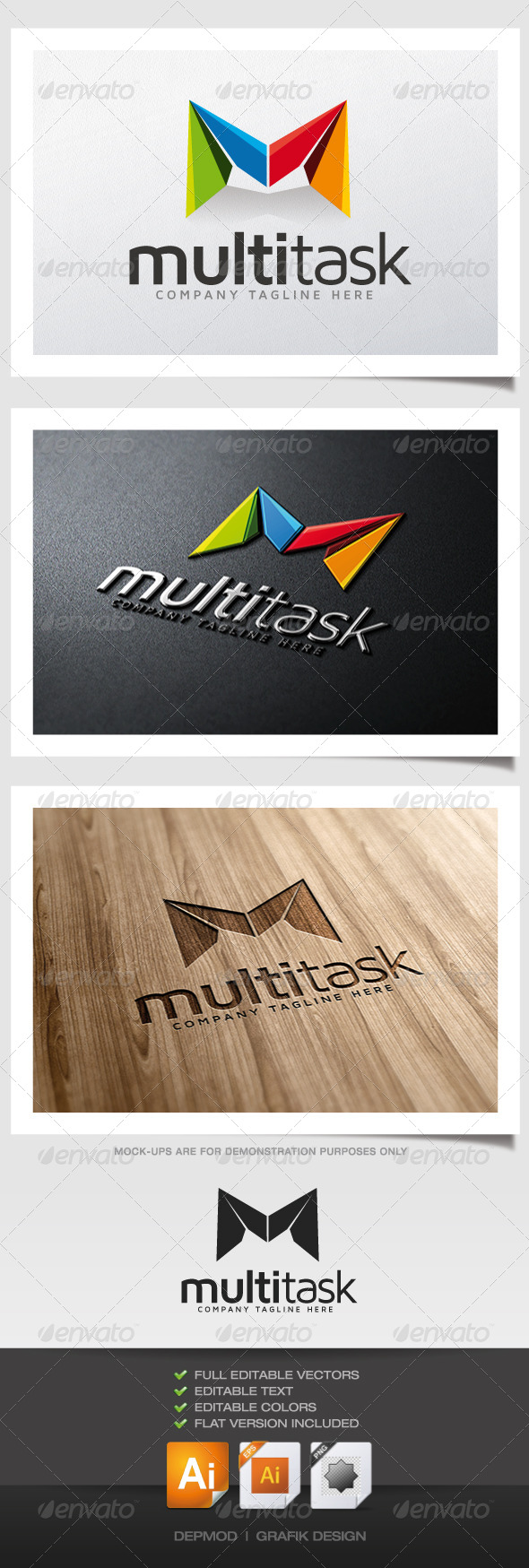 Multi Task Logo - Letters Logo Templates