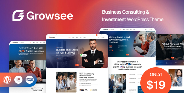 Growsee – Business Consulting & Investment WordPress Theme