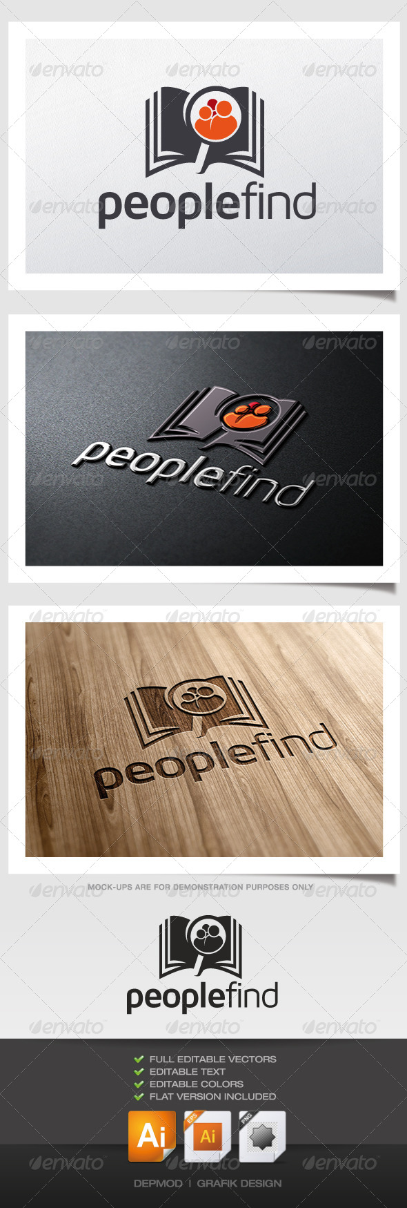 People Find Logo - Symbols Logo Templates