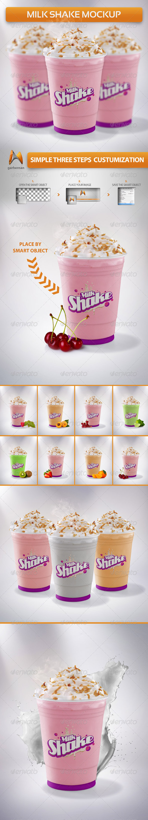 Free Milkshake Mockup (PSD)