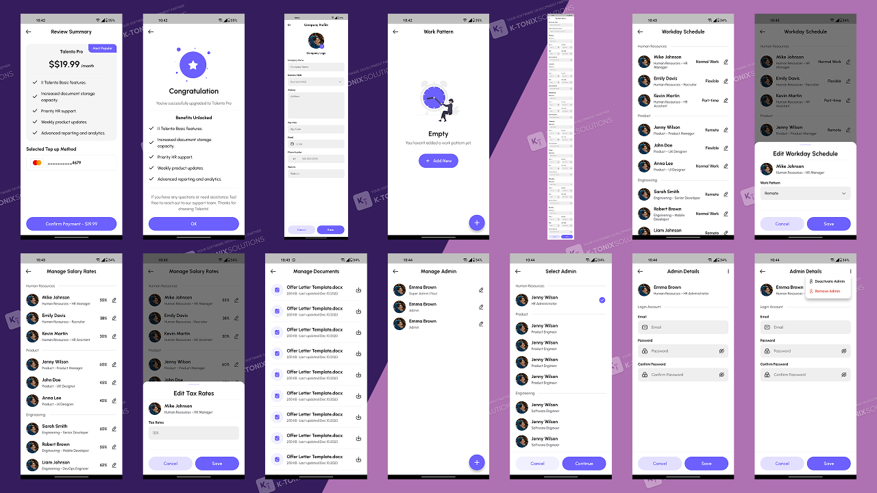 Talento | HR Management Premium Flutter UI Kit by KTonixSolutions ...