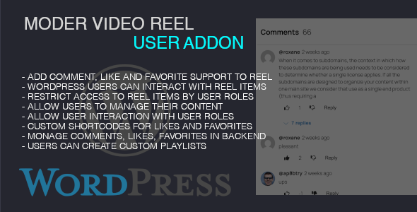 Modern Video Reel User AddOn