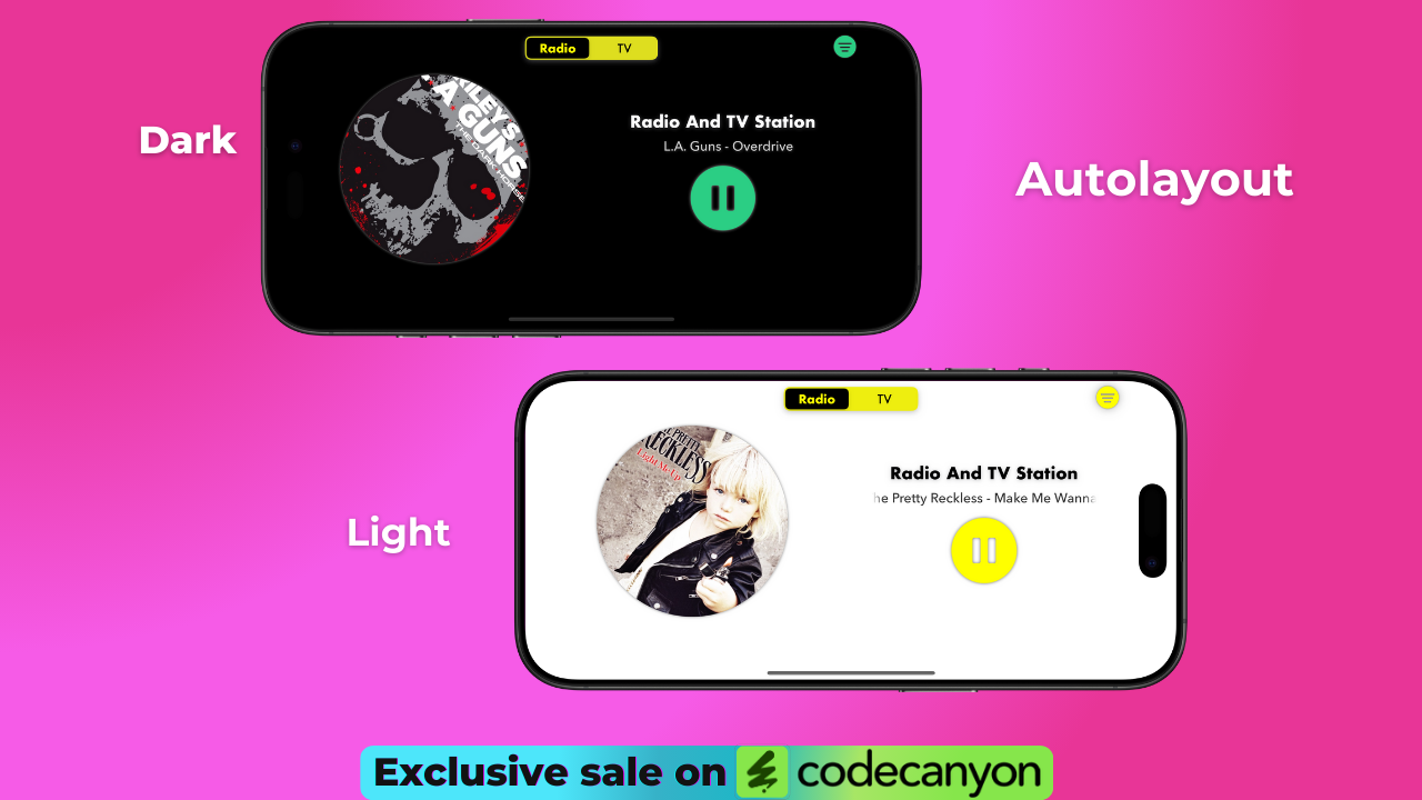 Radio & TV SwiftUI APP, Radio iOS and TV iOS 18, Live TV, iOS App Template (Single Station) - 4