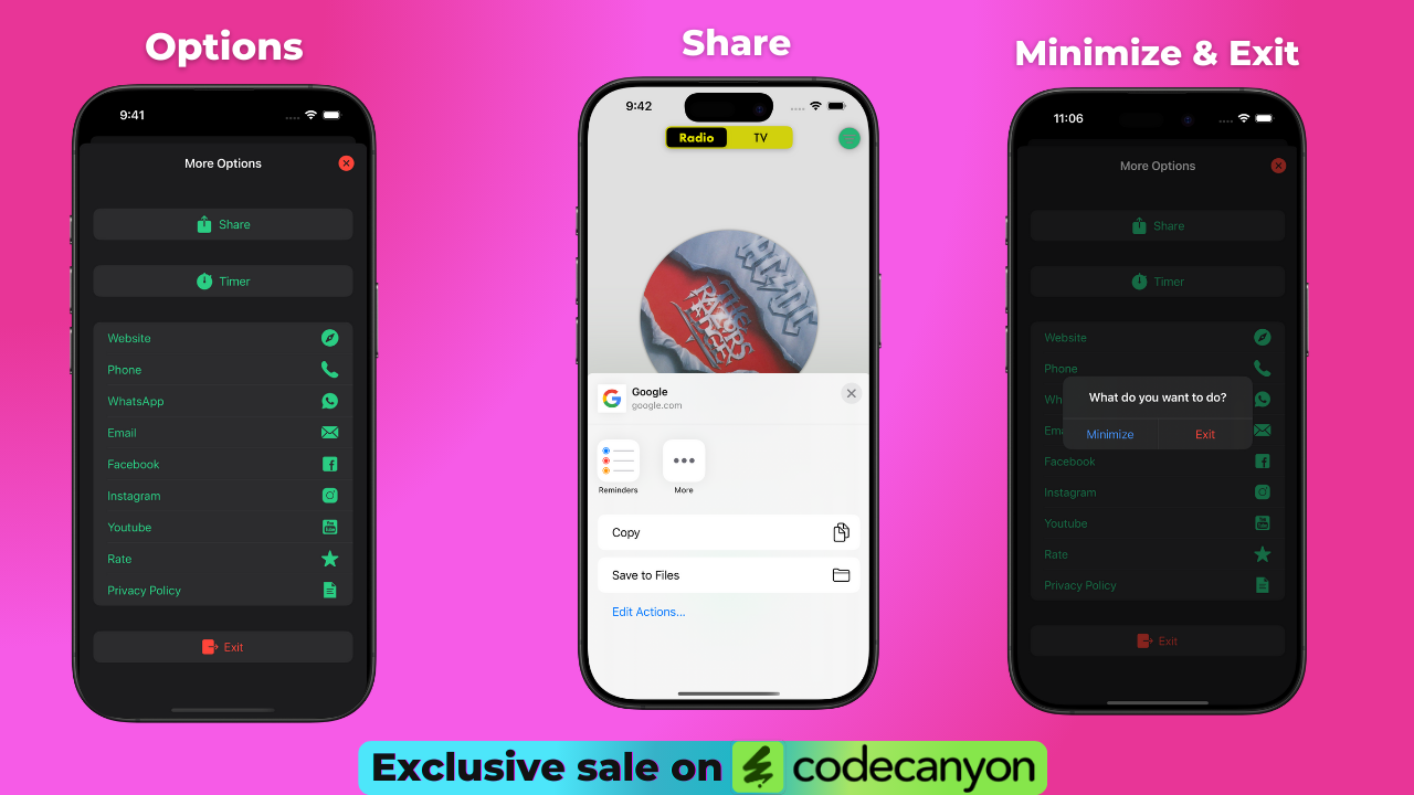 Radio & TV SwiftUI APP, Radio iOS and TV iOS 18, Live TV, iOS App Template (Single Station) - 6