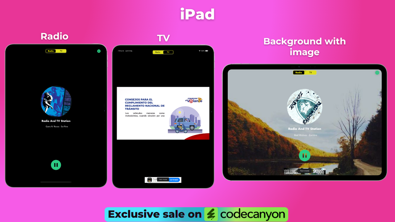 Radio & TV SwiftUI APP, Radio iOS and TV iOS 18, Live TV, iOS App Template (Single Station) - 10