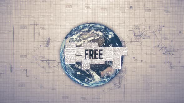 Free Text Animation with Earth Background