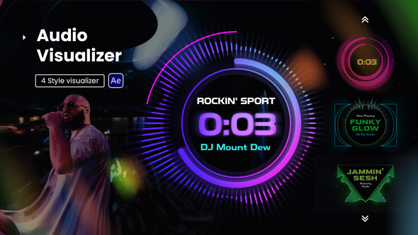 Futuristic Audio Visualizer Elements template preview