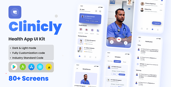 Clinicly - Health App React Native CLI Ui Kit