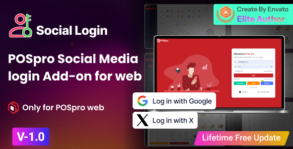 POSpro Social Media login Add-on for web & App
