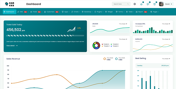 Karciz - PHP Ticketing Admin Dashboard Bootstrap Template by DexignZone