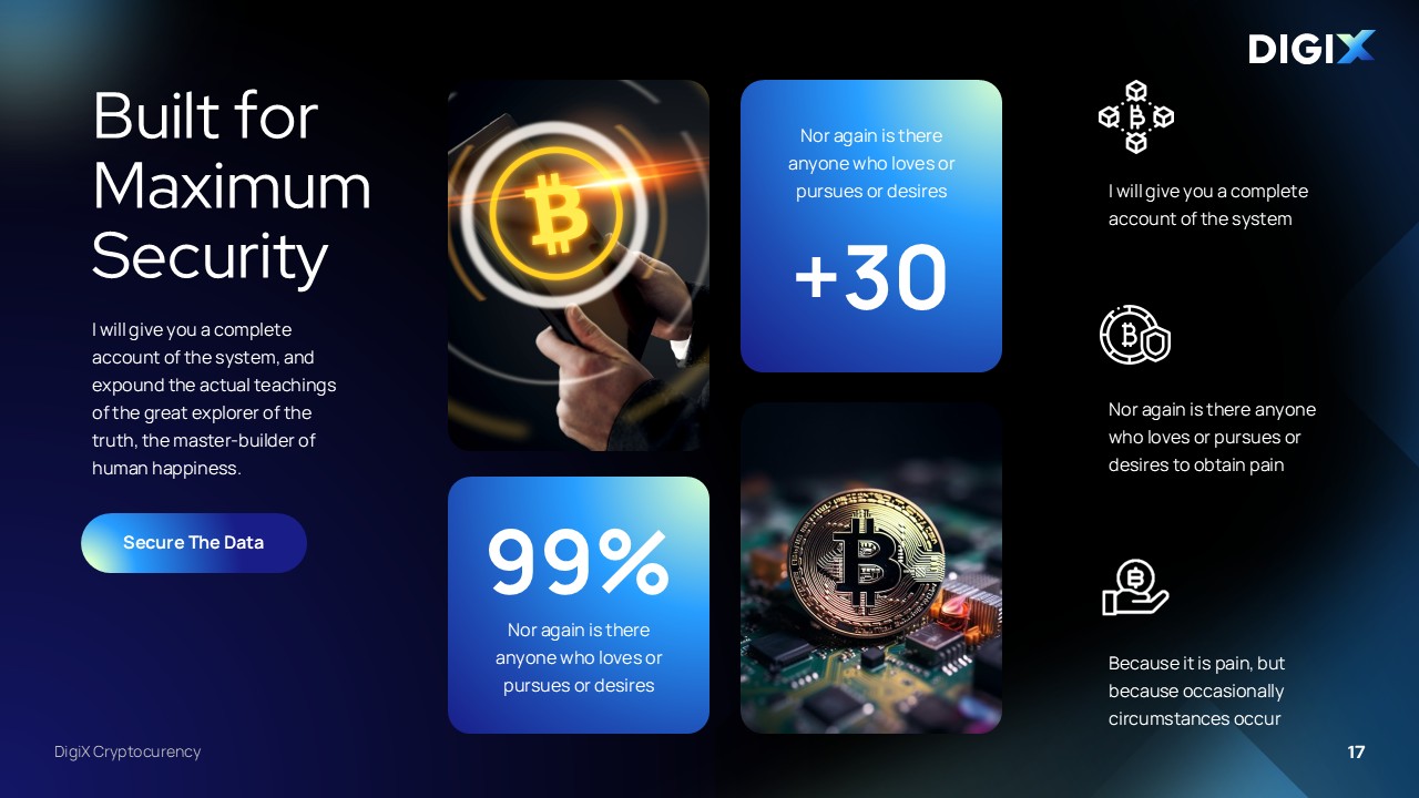 Digix Cryptocurrency Presentation PowerPoint Template, Presentation ...