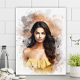 Costume Watercolor portrait Painting