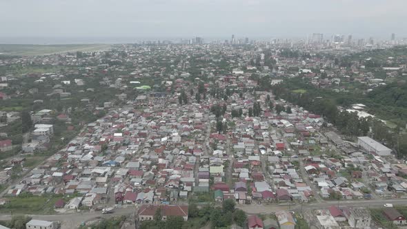 Aerial view of Dreamland district in Batumi. Georgia 2020 summer alt