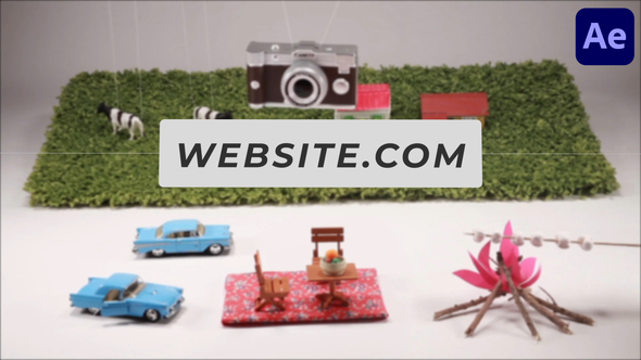 3D Village Vibe Scene for After Effects Openers template preview