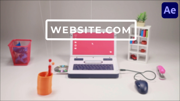 Realistic Office Routine Scene for After Effects Openers template preview