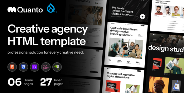 Quanto – Creative Agency & Portfolio Drupal 11 Theme