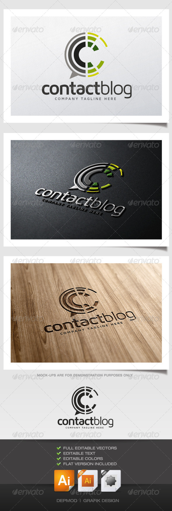 Contact Blog Logo - Abstract Logo Templates
