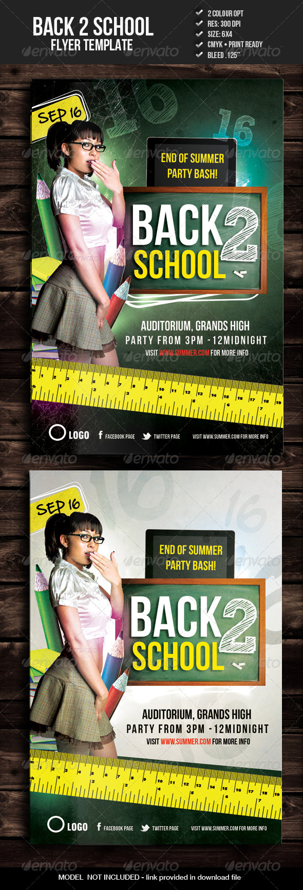 Back to School Party Flyer - Events Flyers