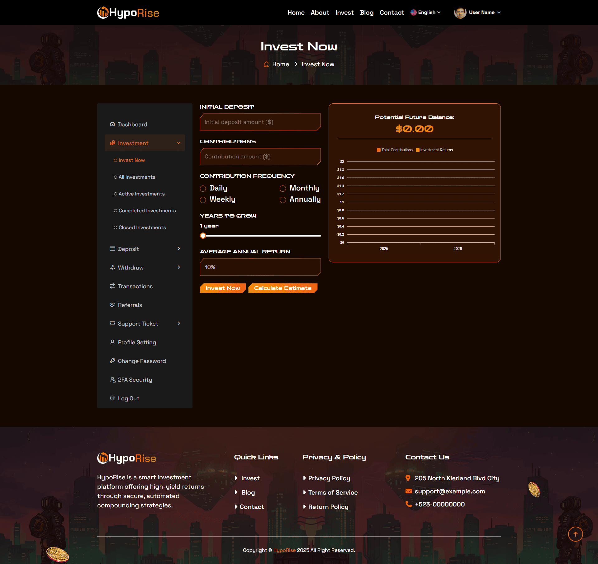 HypoRise - Compound Based HYIP Investment Platform by ViserLab | CodeCanyon