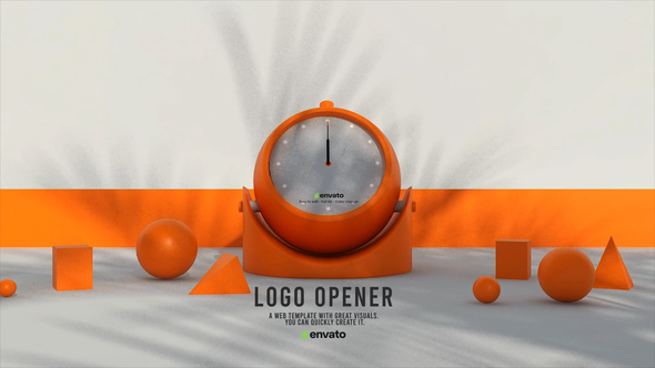 3D Clock Logo Logo Stings template preview