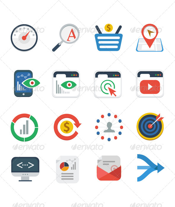 Flat Icons - SEO Icons & Web Icons