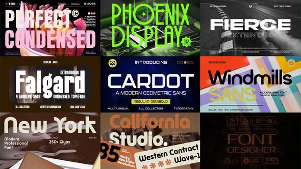 Modern Swipe Animation Typography Titles template preview