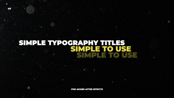Simple Typography Titles Elements template preview
