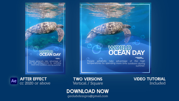 World Ocean Day l Global Ocean Awareness Openers template preview