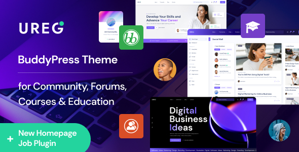 Ureg – BuddyPress & Community WordPress Theme Nulled