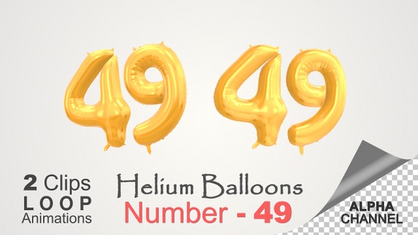 Celebration Helium Balloons With Number – 49
